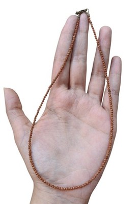 Natural Faceted Goldstone Rondelle Beads Necklace 16 Inches Tiny Minimalist gift
