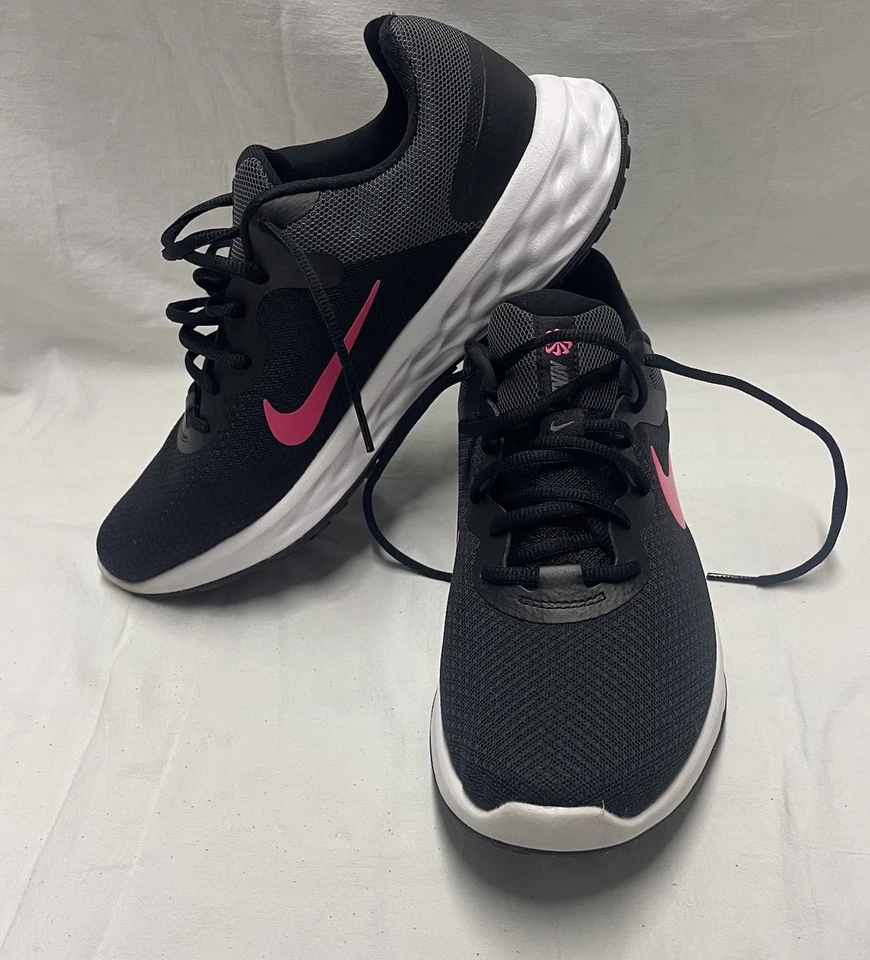 Nike Zapatos para Correr Para Mujer Negro/Rosa Logo Tenis Talla 11 Foto 3 de 4