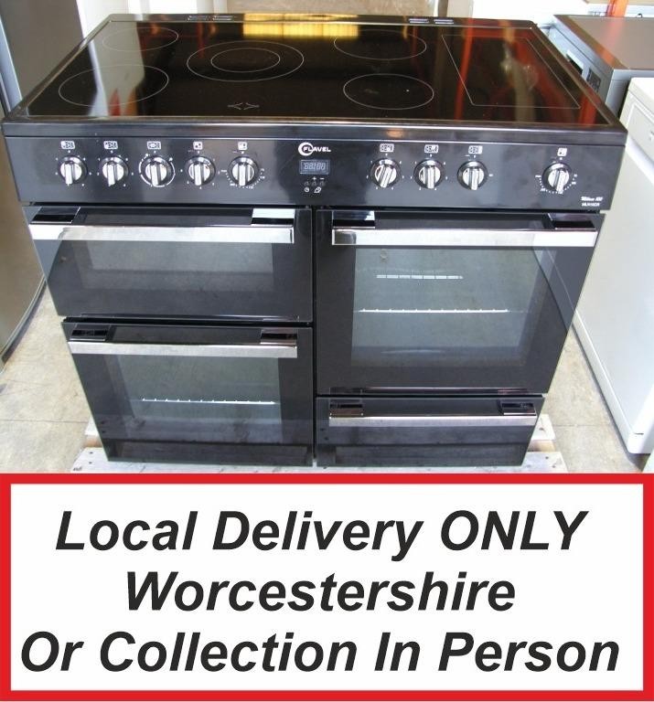 Flavel MLN10CRK Milano Black Electric Range Cooker Ceramic Hobs 100cm PEC