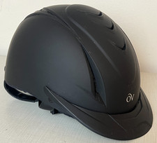 Ovation OV Deluxe Schooler Riding Helmet Equestrian Black S/M 52-56 F1163  15