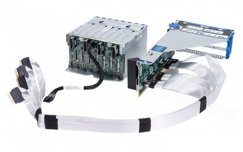 Cage Backplane Riser Cable 8x NVME Kit to HP DL380 Gen10 867807-B21 - Afbeelding 3 van 3