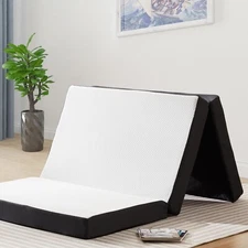 4" Tri-fold Memory Foam Mattress, Foldable Portable Floor Bed,Washable Cover