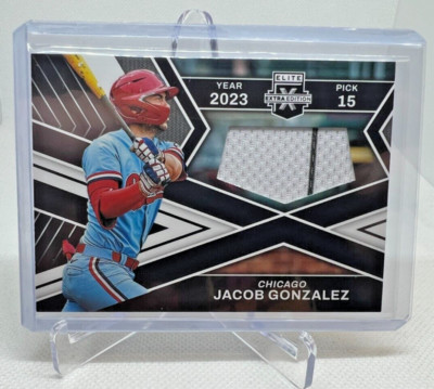 2023 Panini Elite Extra Edition First Round Materials JACOB GONZALEZ RC Patch