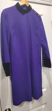 Vintage Evan Picone Purple Black Classy Chic Dress 10