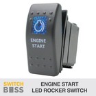 Rocker Switch ENGINE START - Blue - LED 4x4 Boat Caravan Marine 12v Car 4wd