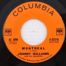 Johnny Williams - Montreal / Tuesday's Theme - 1962 45 rpm 7" Record 4-42516
