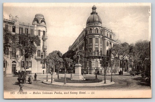 Ägypten Kairo Midan Soliman Pascha Savoy Hotel Postkarte