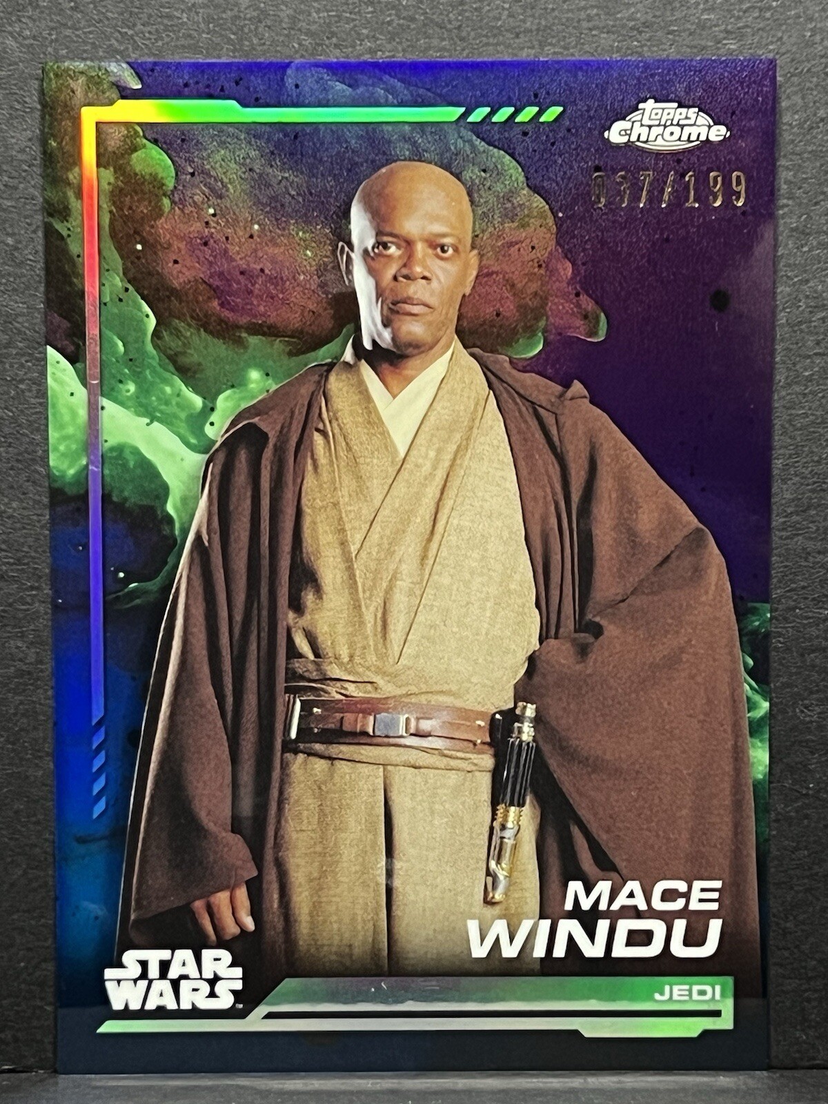 2024 Topps Chrome Star Wars Mace Windu Kamino Refractor 037/199 #138