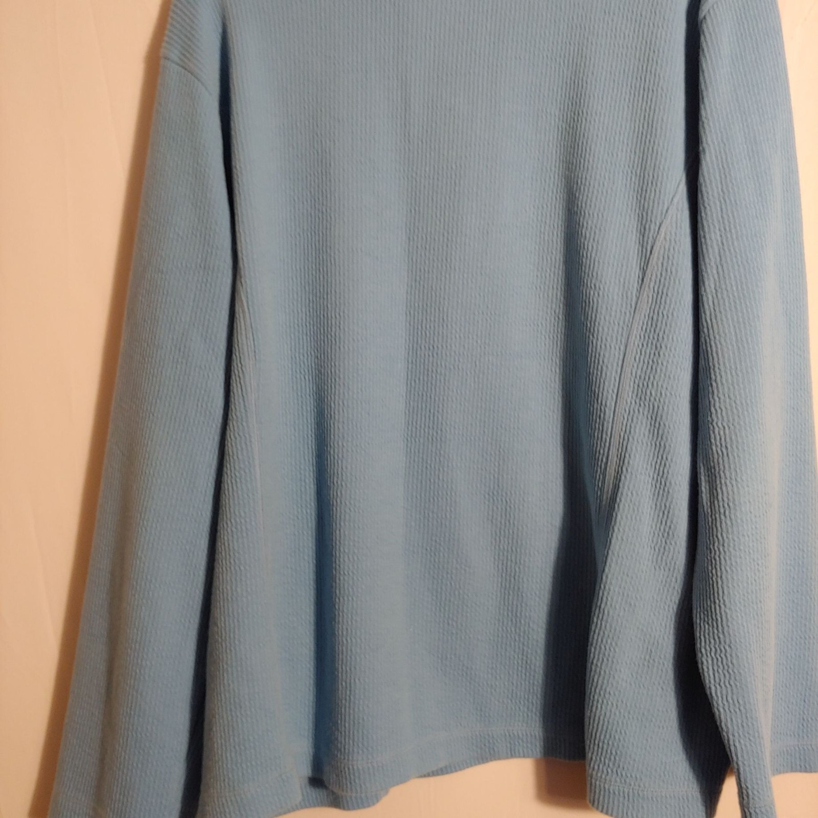 Orvis light blue half zip pullover sweatshirt kan… - image 7
