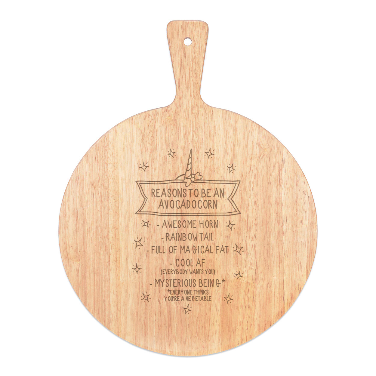 Reasons To Be An Avocadocorn Pizza Board Paddle Wooden Avocado Unicorn Funny