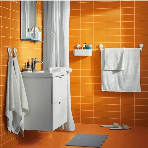 IKEA NÄRSEN Toalla de baño, blanco, 55x120 cm - Imagen 5 de 5