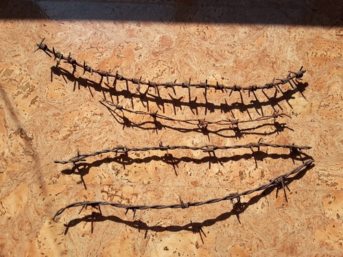Original WWII WW2 German barbed wire collection barb militaria antique set old