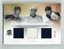 09 10 UD The Cup Trios  Colin Wilson--Cody Franson--Cal O'Reilly  /25  Jerseys