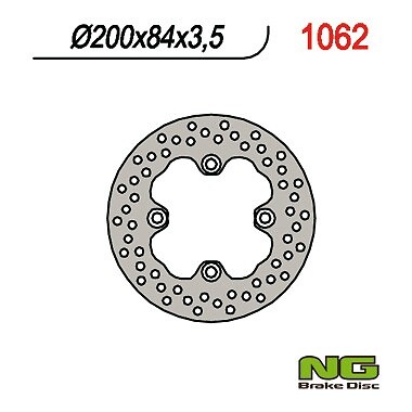 Frein avant Kawasaki KVF 650 700 750 dimensions 200x84x3.5mm entraxe 4x10.5mm