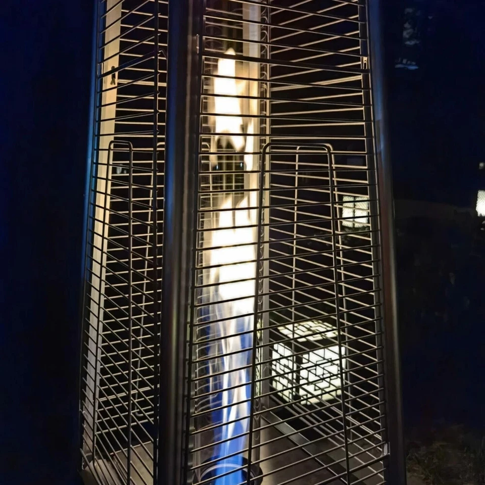 Ross James Luxury Glass Flame Patio Garden Heater Stainless Steel 13 kW Outdoor - Image 2 of 4