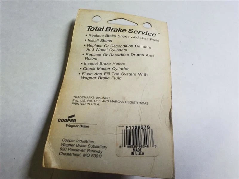 Nuevo kit de sujeción de zapatas de freno Wagner F112957S Foto 4 de 4