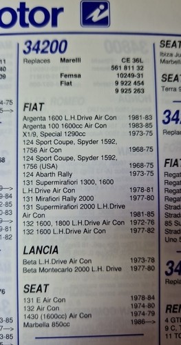 POINTS/CONDENSORS X 2 (MARELLI TYPE) MANY FIAT, LANCIA MODELS - Picture 2 of 2