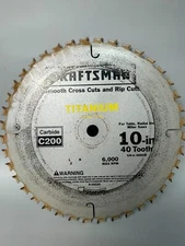 Craftsman Smooth Cross Cuts Rip Cut Titanium Carbide C200 10-in 6000 Max RPM