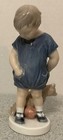Royal Copenhagen Boy W/ Teddy Bear & Ball #3468 Gloss Porcelain Figurine 7 3/4"