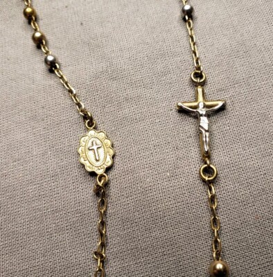 Vintage Rosary Necklace Sterling Silver Mom Jordan 925 Christian