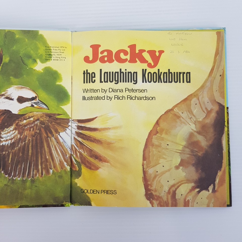 Jacky The Laughing Kookaburra By Diana Petersen An Australian HC Book