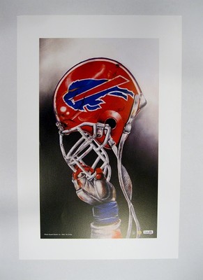 Buffalo Bills NFL Football 20'' x 30'' Team Lithograph Print by Kelly Russell