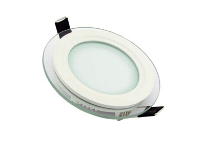 BONJOURLED 6w Round LED Ceiling Glass Panel Light Recessed Fixture Lamp Pure White New