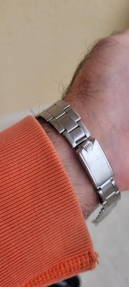 Genuine Rolex vintage rare Gay Freres steel riveted 19 mm 1959