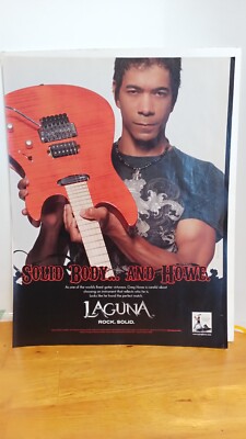 LAGUNA GUITARS GREG HOWE ALBUM PROMO  GUITAR PRINT AD.  11 X 8.5   h1