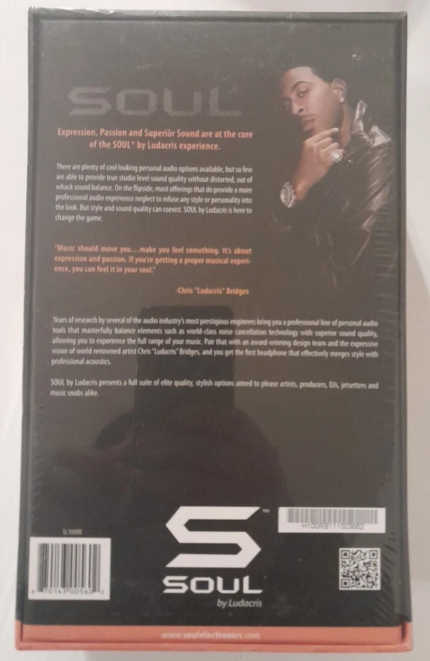 Nuevos auriculares intrauditivos SOUL by Ludacris SL100 ultra dinámicos negros/rojos Foto 2 de 4