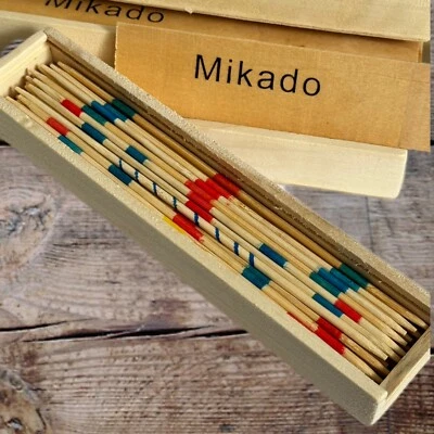 NT24X7PRODUCTS Mikado Spiel 41 Micado Stäbchen Geschicklichkeitsspiel In Holzbox Holzmikado