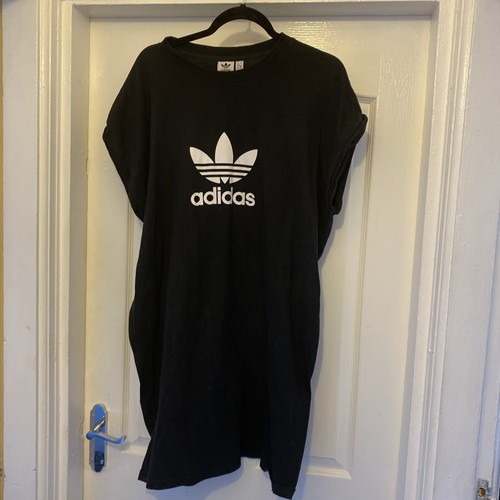 Adidas Ladies Black Tshirt Dress Size 1618 eBay