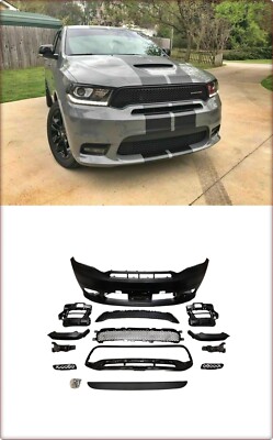 KOMPLETT STOßSTANGE VORNE + LED FÜR DODGE DURANGO 2014 - 2024 SRT STIL MIT PDC