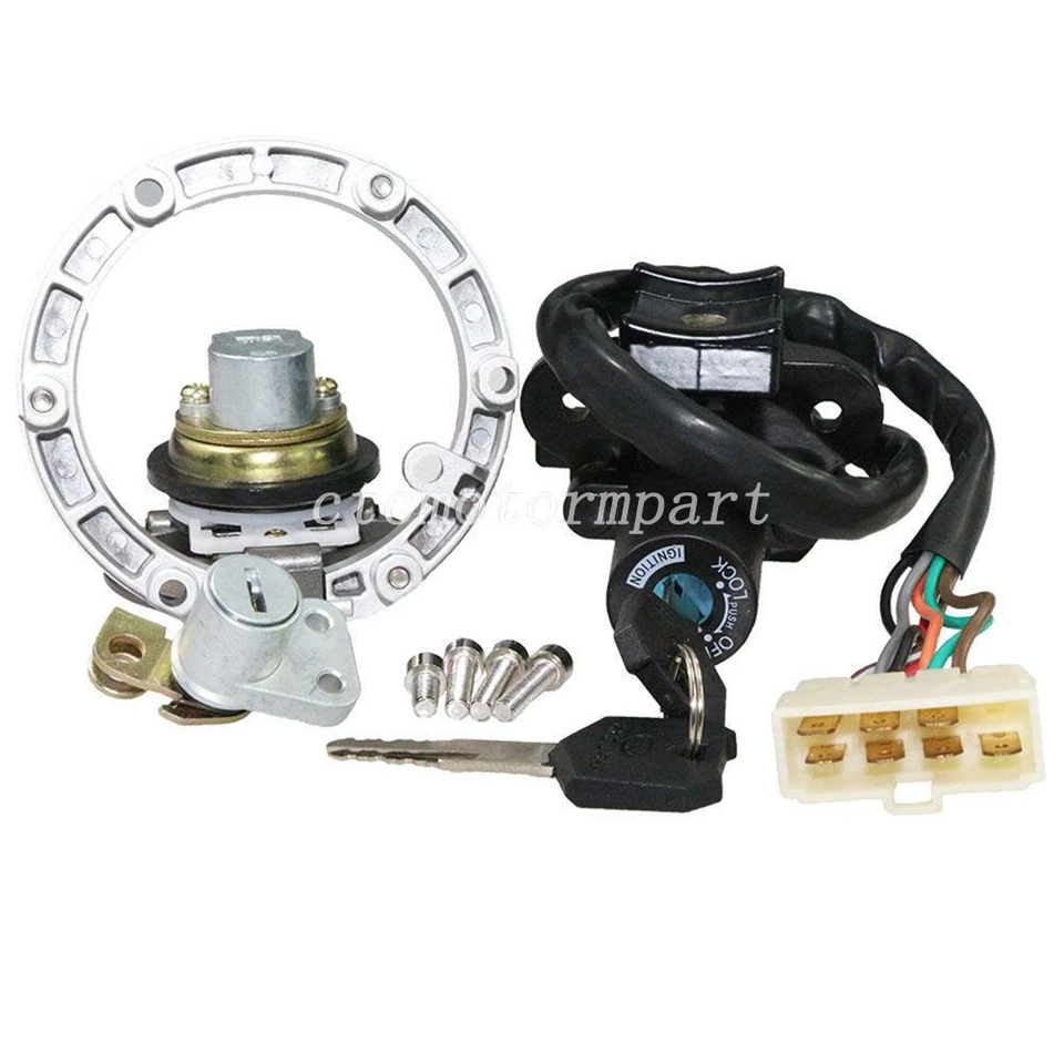 Interruptor de encendido tapa de gas combustible juego de llaves de bloqueo de asiento para Kawasaki Ninja 300 2013-2015 Foto 3 de 4