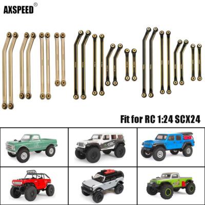AXSPEED 8Stk Messing Fahrgestell Verbindungsstange Links für 1/24 RC Axial SCX24