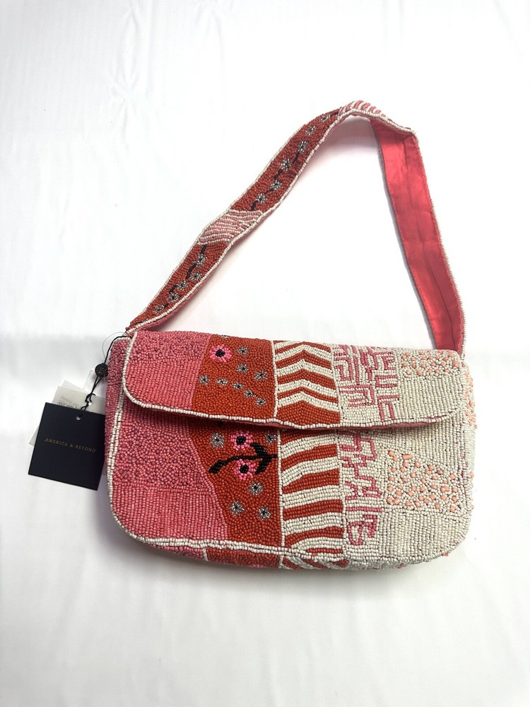 New America & Beyond Tigerlily Beaded Embellished Shoulder Bag - 11