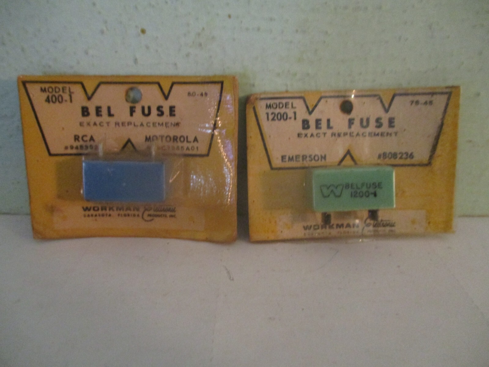 Workman Electronic Products - Bel Fuse, 1200-1, 400-1  RCA, Motorola, Emerson