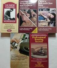 5 VHS Carving Routing Yankee Workshop Whirligig Ball and Claw Sharpening Tools
