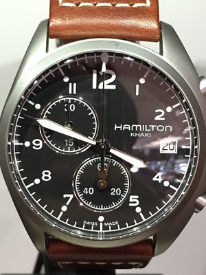 NEW Authentic HAMILTON KHAKI PILOT PIONEER H765520 41MM STRAP S/S