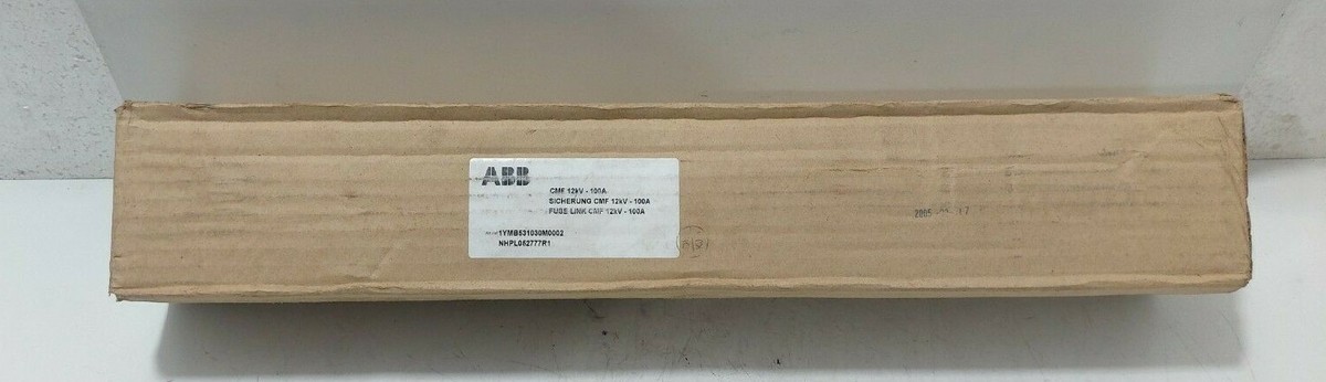 ABB NHPL052777R1 TYPE CMF 12KV 100A FUSE / ABB 1YMB531030M0002 | eBay