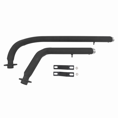 Shortshots Staggered Exhaust Pipe Kit Black For Honda Shadow 750 VT 750 VT400 - Picture 3 of 8