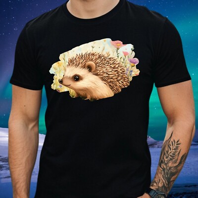 Herren T-Shirt Igel Motiv Baumwolle Größe XS bis 5XL