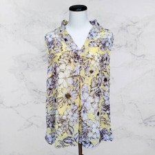 LIZ CLAIBORNE Women's Blouse Size L Sleeveless 2 Piece Camisole and Blouse