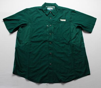 Magellan Outdoors Men's Falcon Lake Button Down Shirt EJ3 Dark Green Large NWT