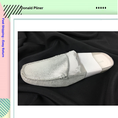 $188.88 Donald J. Pliner Lovage Foam Vintage Metallic Leather Loafer Mule 7 - Picture 9 of 9