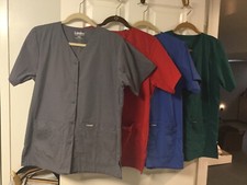Laudau Snap Front Scrub Top / Style  8232 / You Choose Color