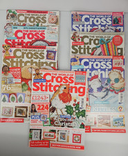 The World of Cross Stitching Magazine Christmas Winter Lot 7 Issues Crafting