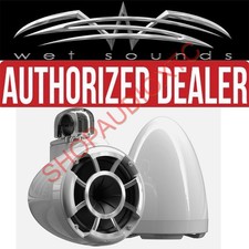Wet Sounds REV 8 W-FC SS V2 Fixed Clamp Tower Speakers White 200W RMS