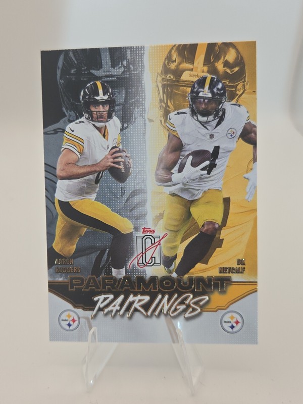 Topps Signature Class Paramount Pairings PP-19 Rodgers Metcalf Steelers