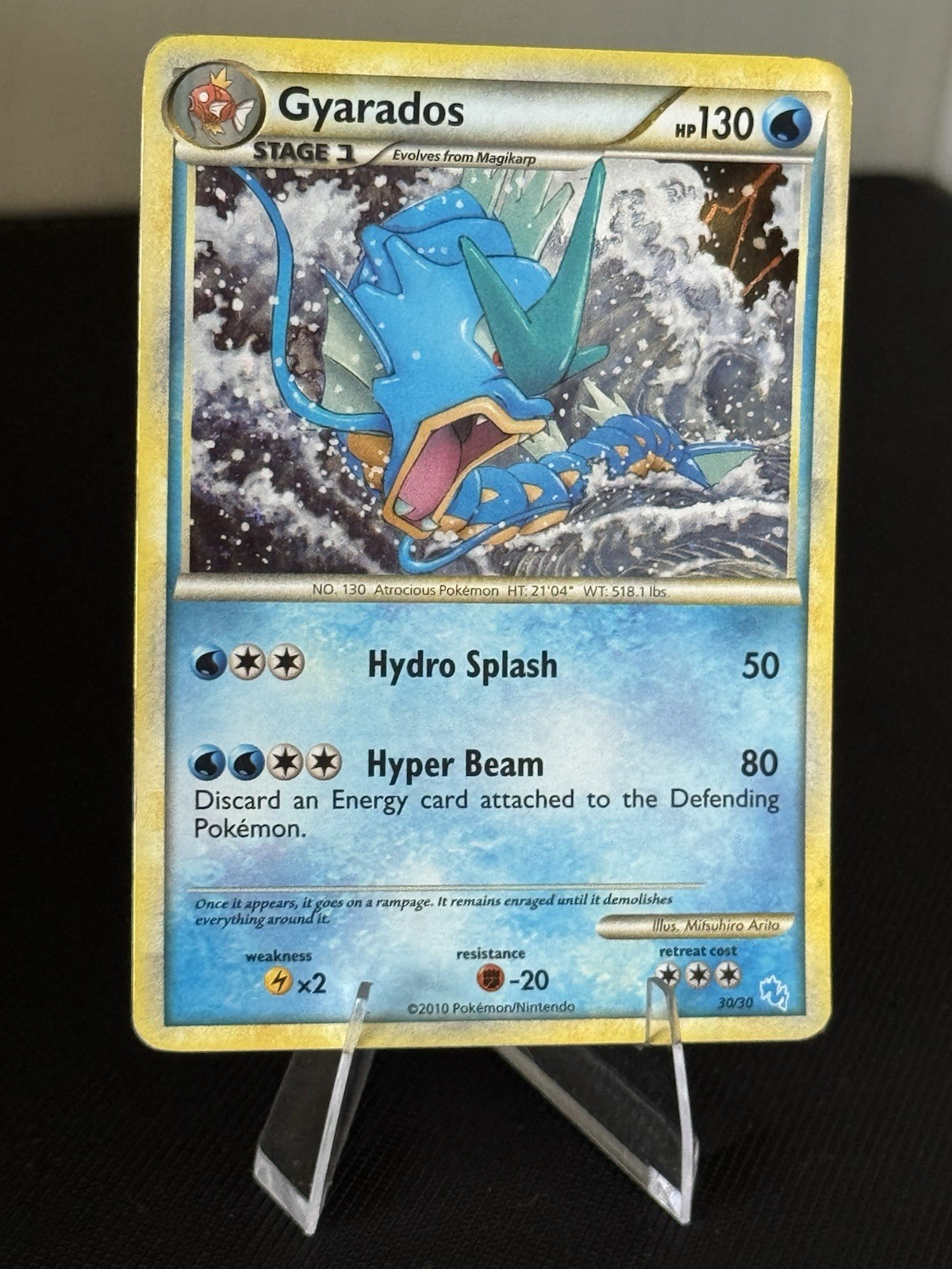 Pokemon Gyarados 30/30 HGSS Trainer Kit: Gyarados & Raichu Holo-2010 LP/MP